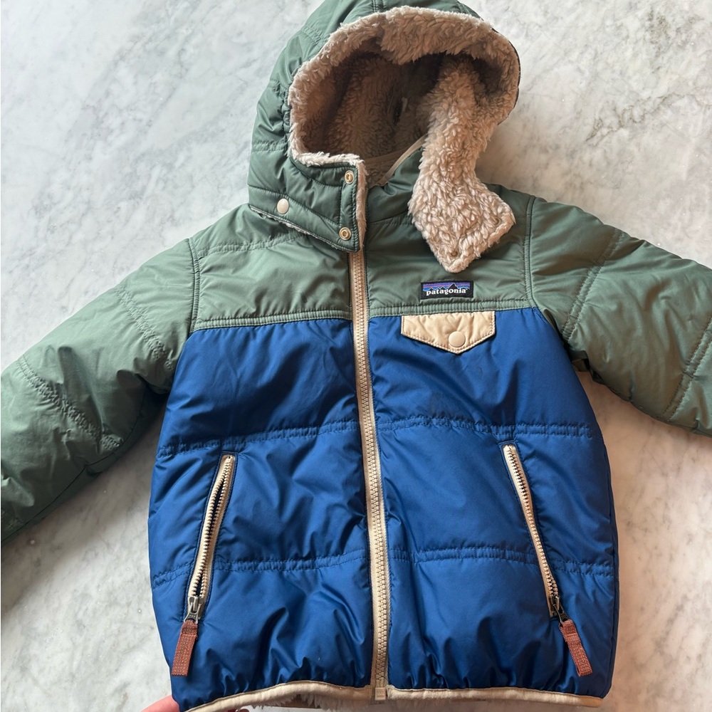 Patagonia Kids Jacket - Green and Blue